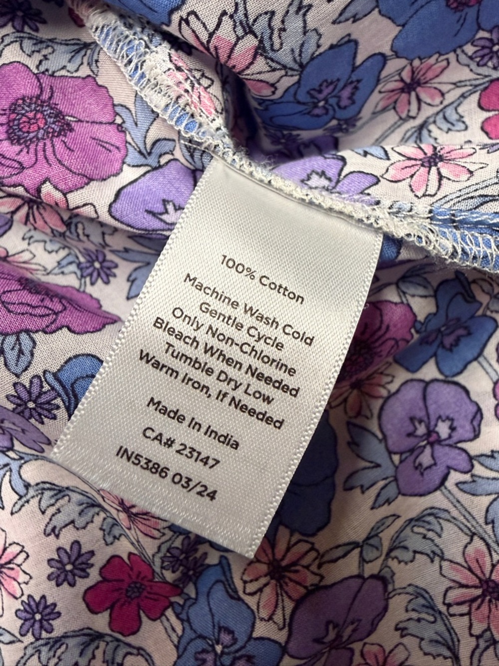 Talbots lightweight floral cotton blouse 2X - Picture 7 of 10